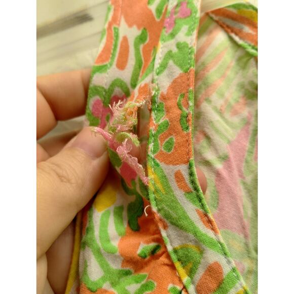 Lilly Pulitzer for Target Size Small Yellow Tropical Keyhole Back Romper *FLAW* - Picture 5 of 7